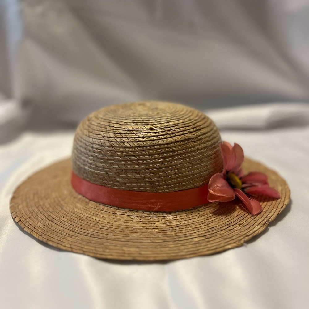 Toddler girl summer sun straw hat imported from Mexico